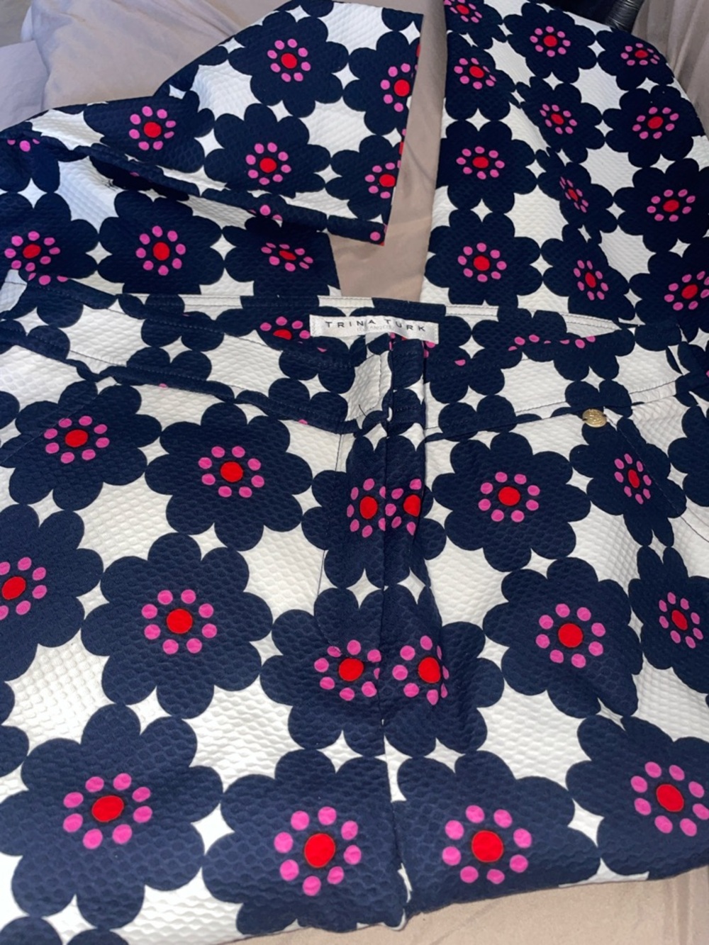 Trina Turk Navy Floral pants.